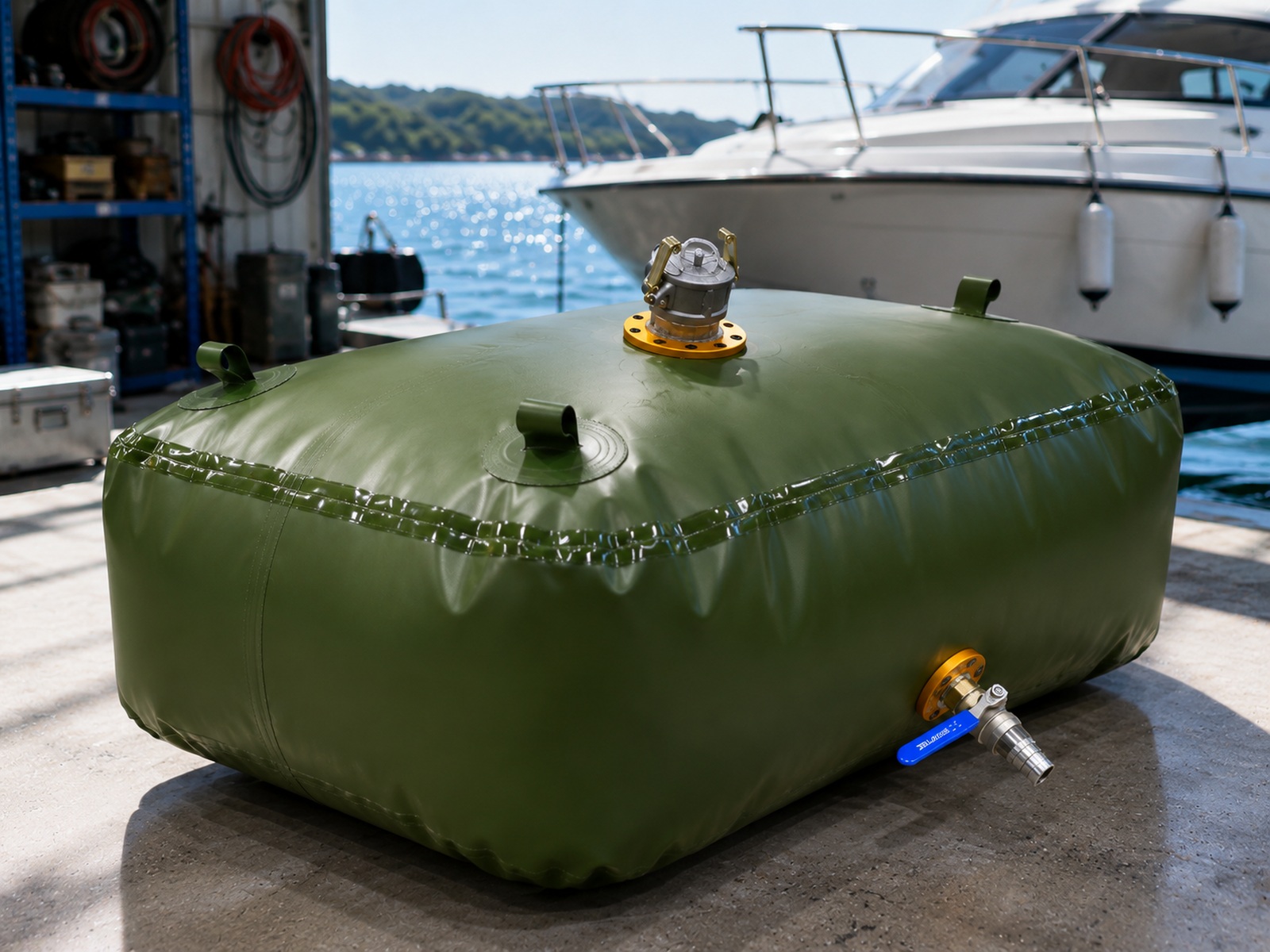 Fuel Bladder Placement on Boat Deck fuel bladder placement on boat deck