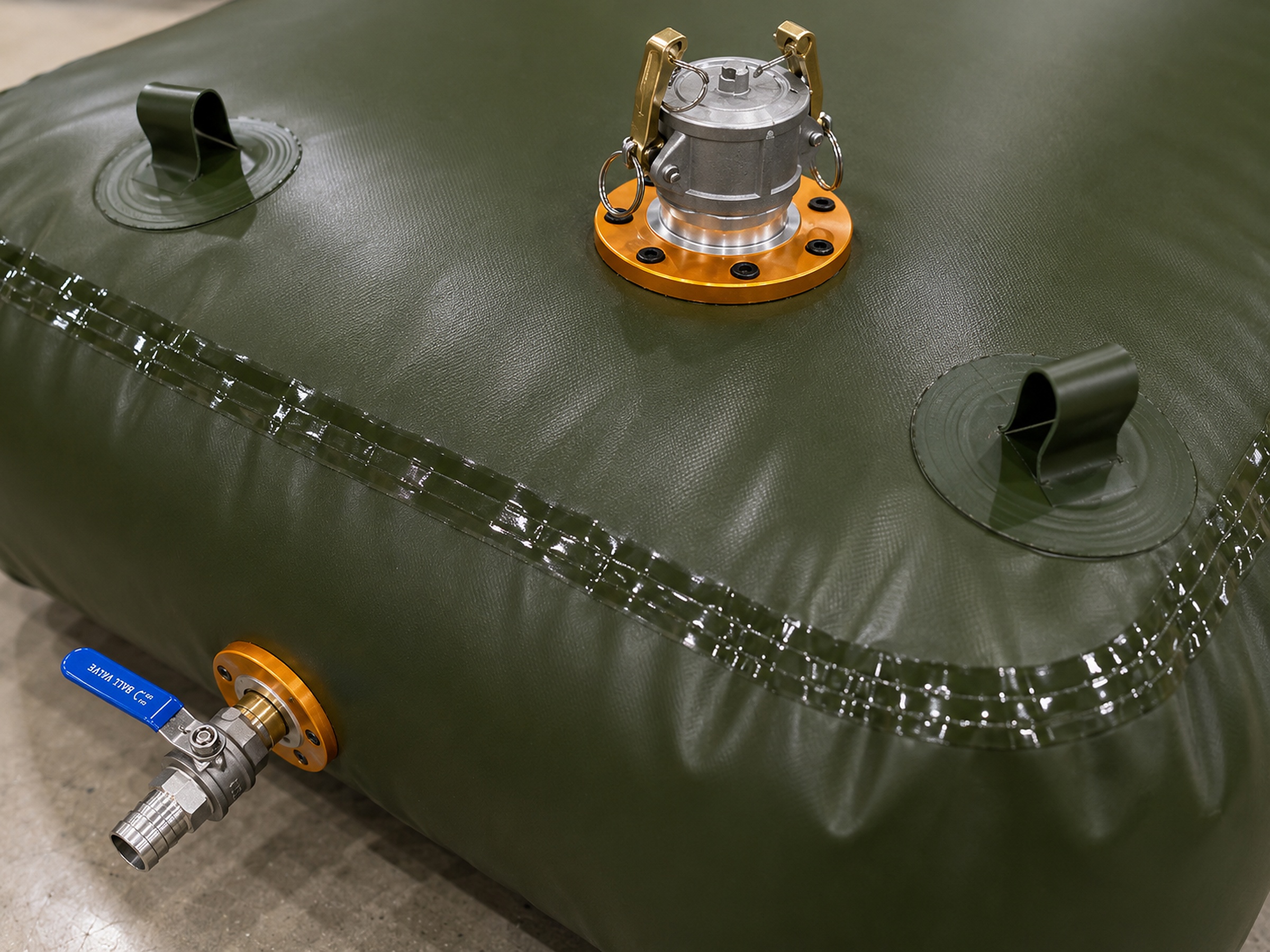 Reinforced Seam and Welding Strength for Fuel Bladders reinforced seam welding strength foldable fuel bladder