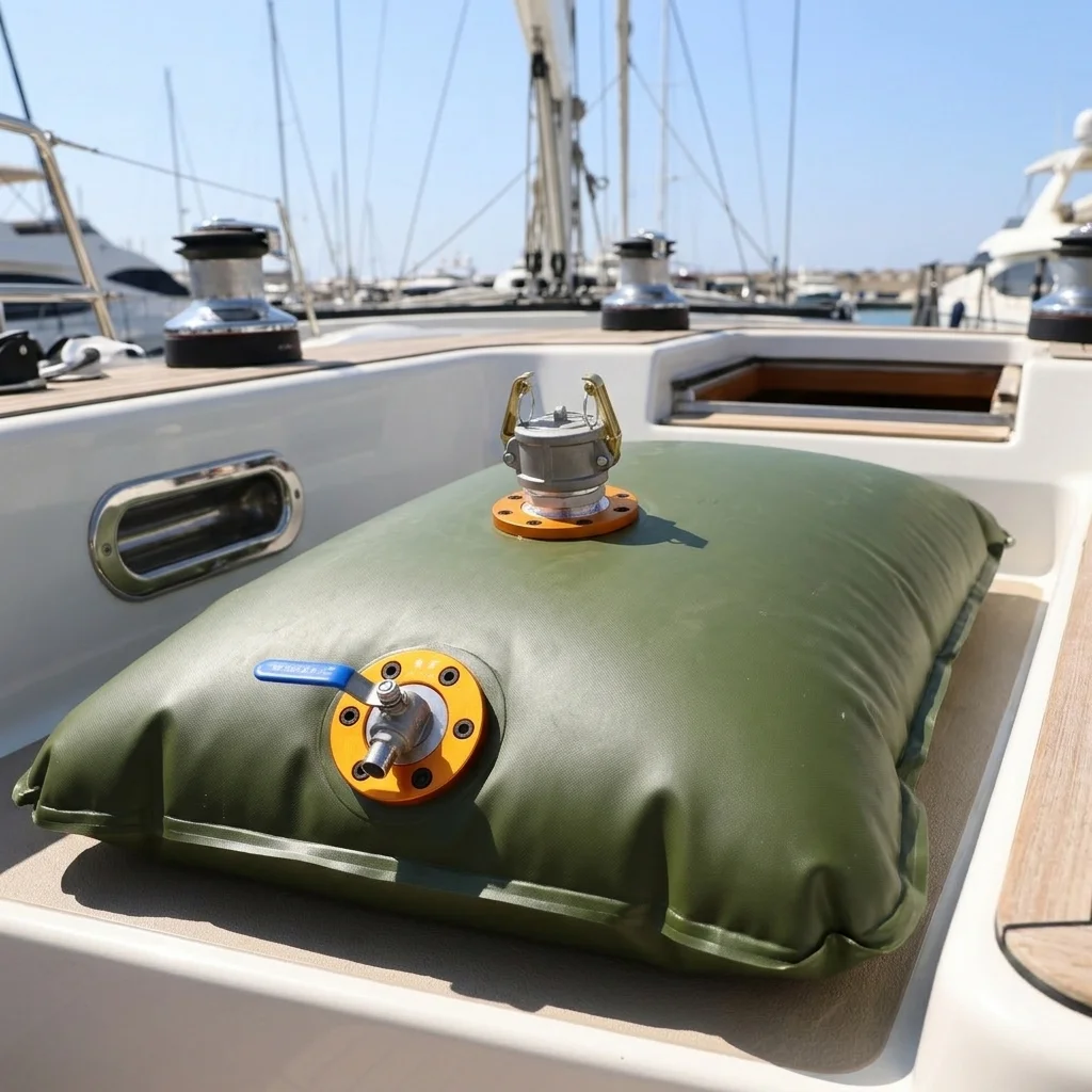 yacht fuel bladder capacity and deck space confirmation