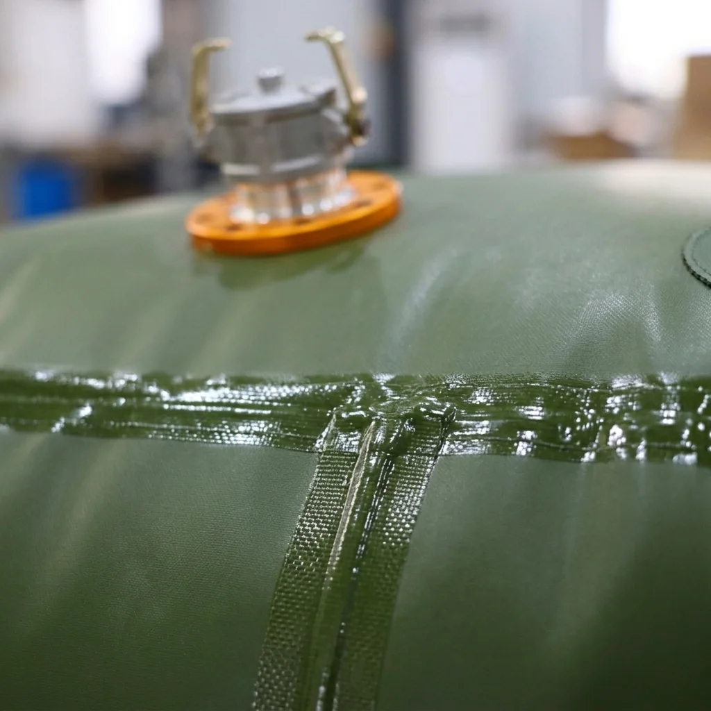 reinforced materials and reliable welding for marine fuel bladder