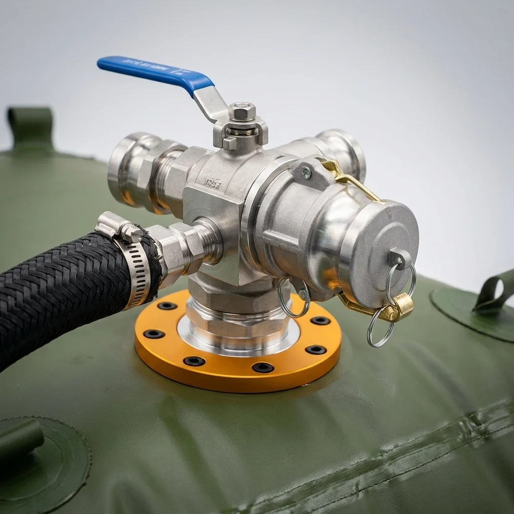 marine fuel bladder accessories valves fittings and connectors